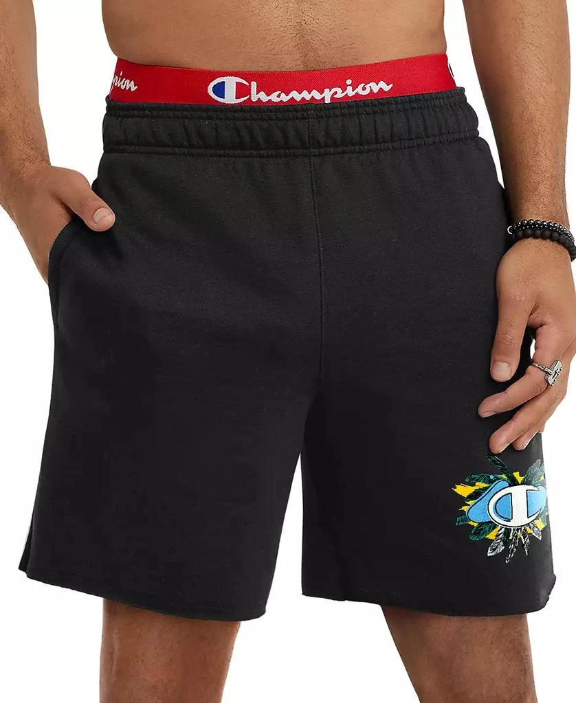 商品CHAMPION|Men's Powerblend Standard-Fit Logo-Print 7" Fleece Shorts,价格¥81,第1张图片