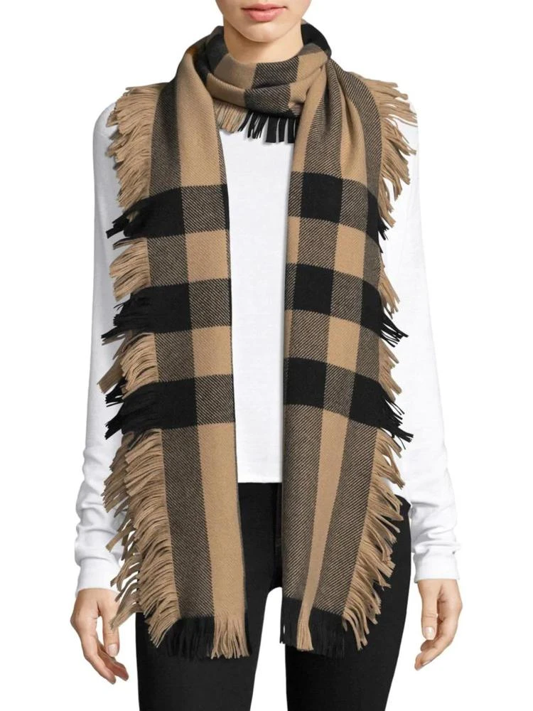 商品Burberry|Half Mega Fringe Wool Scarf 围巾,价格¥2174,第1张图片