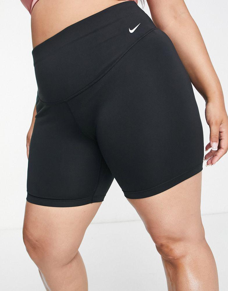 Nike Training Plus One legging booty shorts in black商品第2张图片规格展示