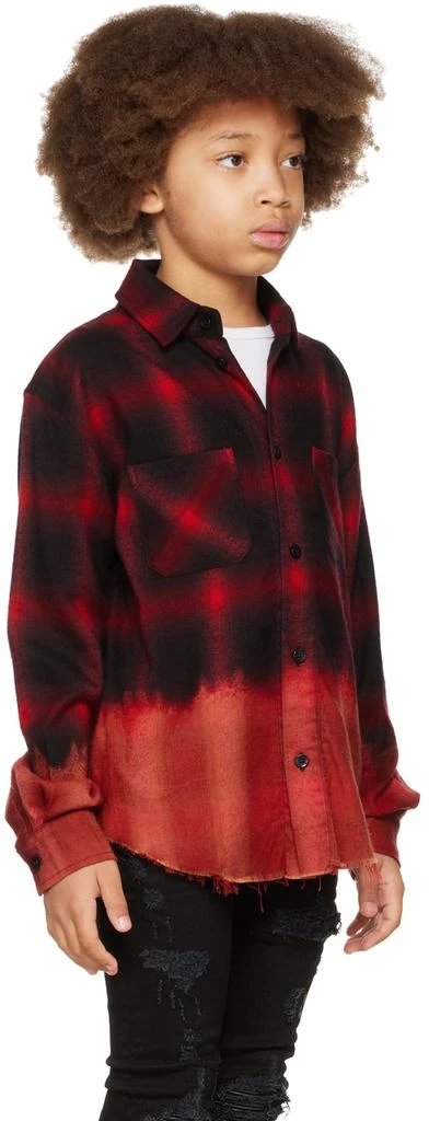 商品AMIRI|Kids Red Bleached Shadow Plaid Shirt,价格¥1399,第2张图片详细描述