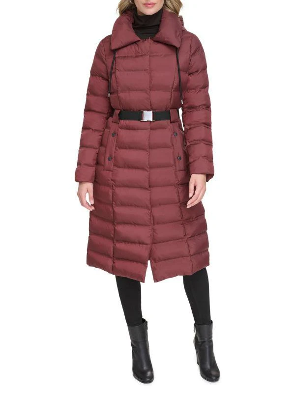 商品Kenneth Cole|Belted Puffer Stadium Jacket,价格¥675,第1张图片