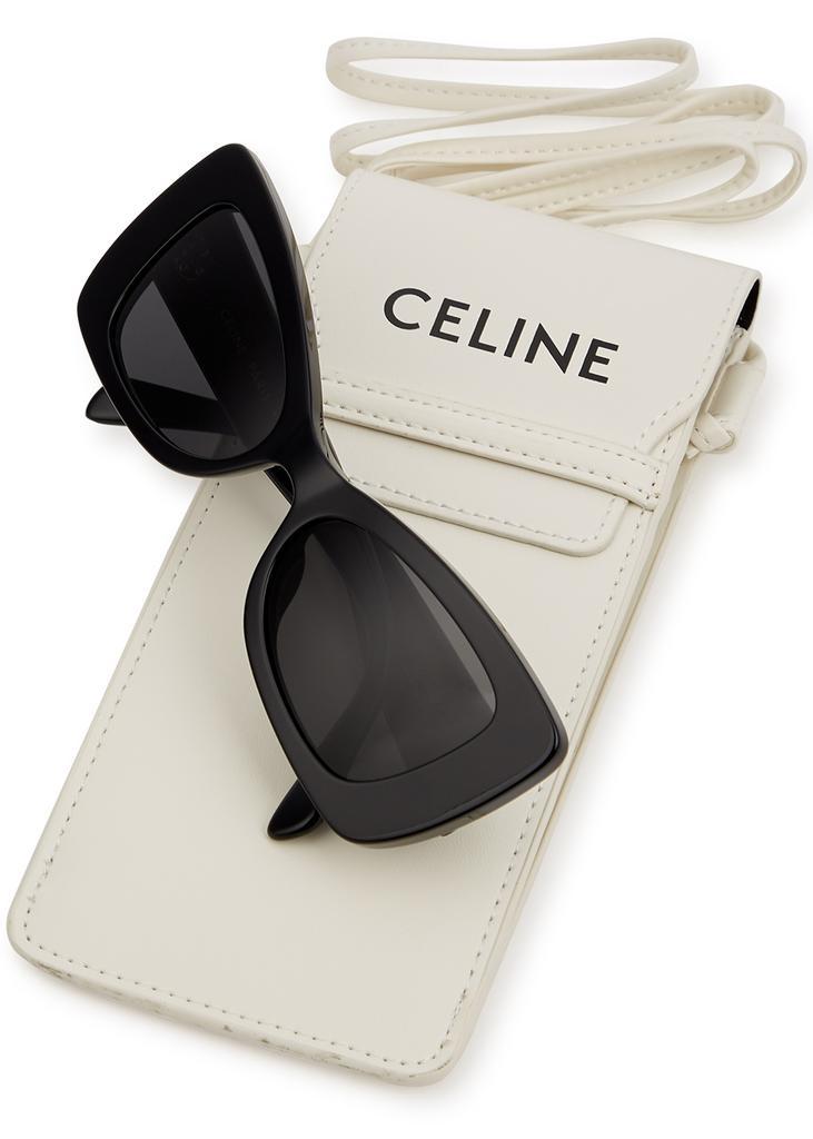 商品Celine|Black oversized cat-eye sunglasses,价格¥2548,第7张图片详细描述