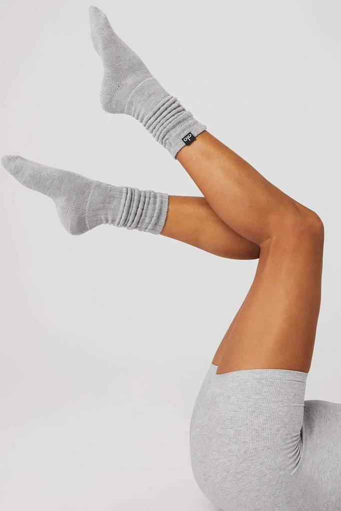 商品Alo|Scrunch Sock - Athletic Heather Grey,价格¥181,第4张图片详细描述