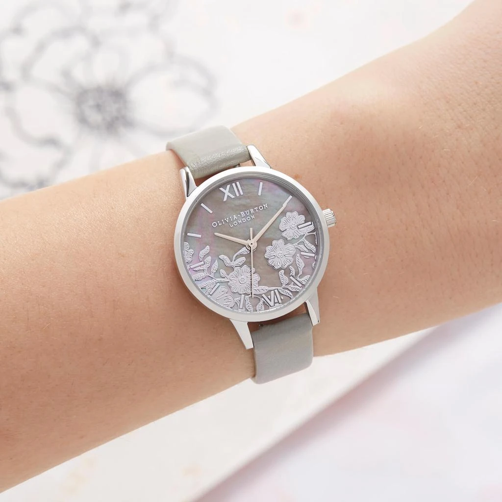 商品Olivia Burton|Olivia Burton Women's Lace Detail Watch - White,价格¥537,第2张图片详细描述