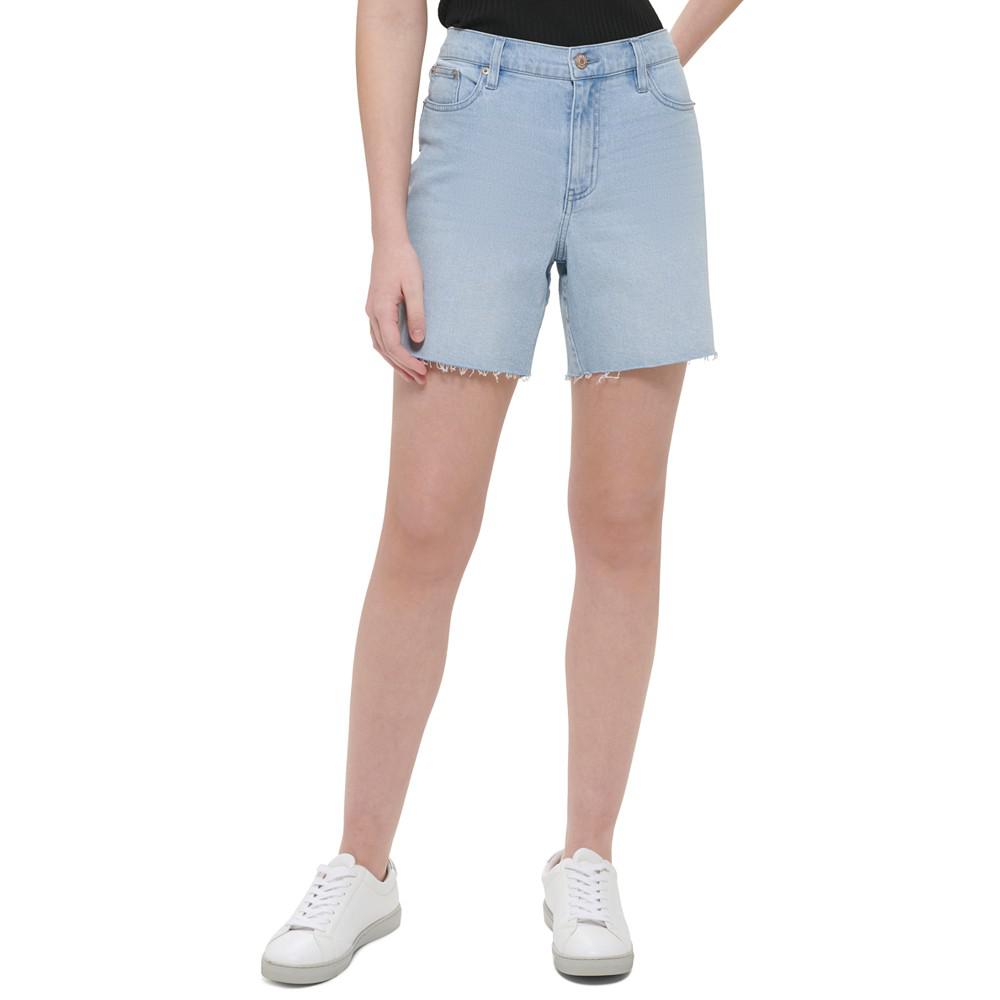 Women's High-Rise Cutoff Denim Shorts商品第1张图片规格展示