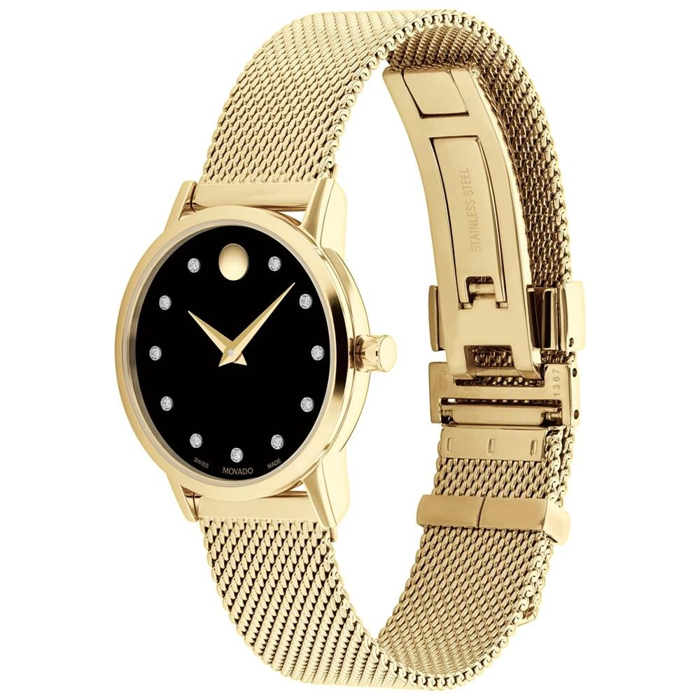 商品Movado|Women's Museum Classic Swiss Quartz Yellow PVD Bracelet Watch 28mm,价格¥6807,第2张图片详细描述