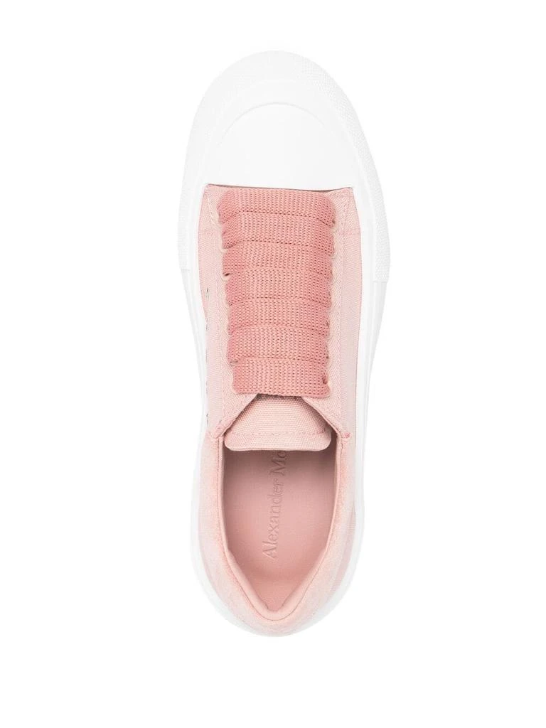 商品Alexander McQueen|ALEXANDER MCQUEEN WOMEN DECK LACE UP PLIMSOLL SNEAKERS,价格¥2359,第4张图片详细描述