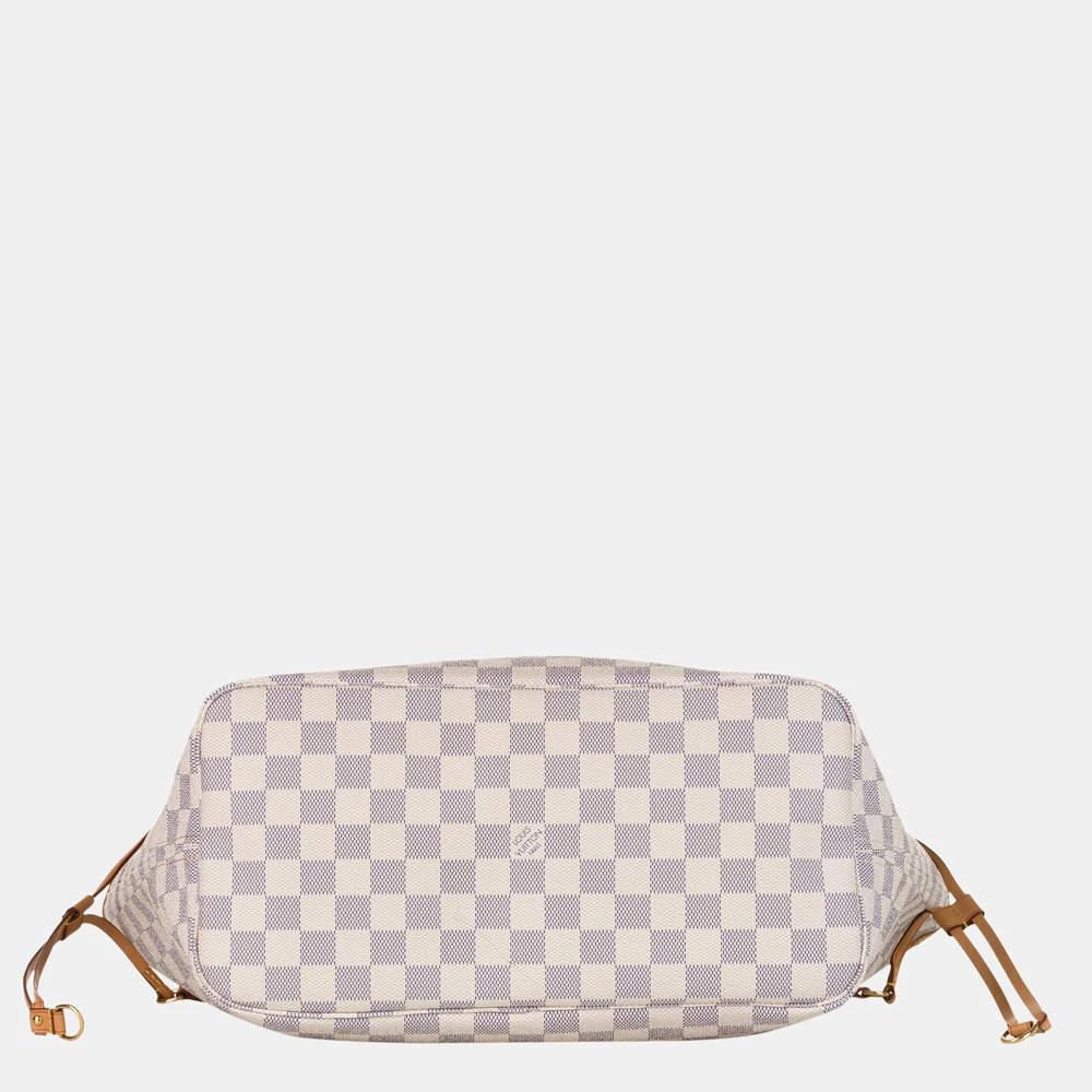 商品[二手商品] Louis Vuitton|Louis Vuitton White/Blue Damier Azur Neverfull MM,价格¥11368,第4张图片详细描述