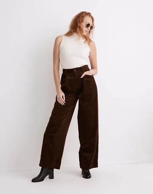 商品Madewell|Corduroy Pleated Wide-Leg Pants,价格¥871,第1张图片