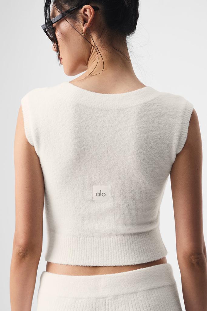 Alo Snuggle Up Sweater Short Sleeve - Ivory - Sweaters - Free