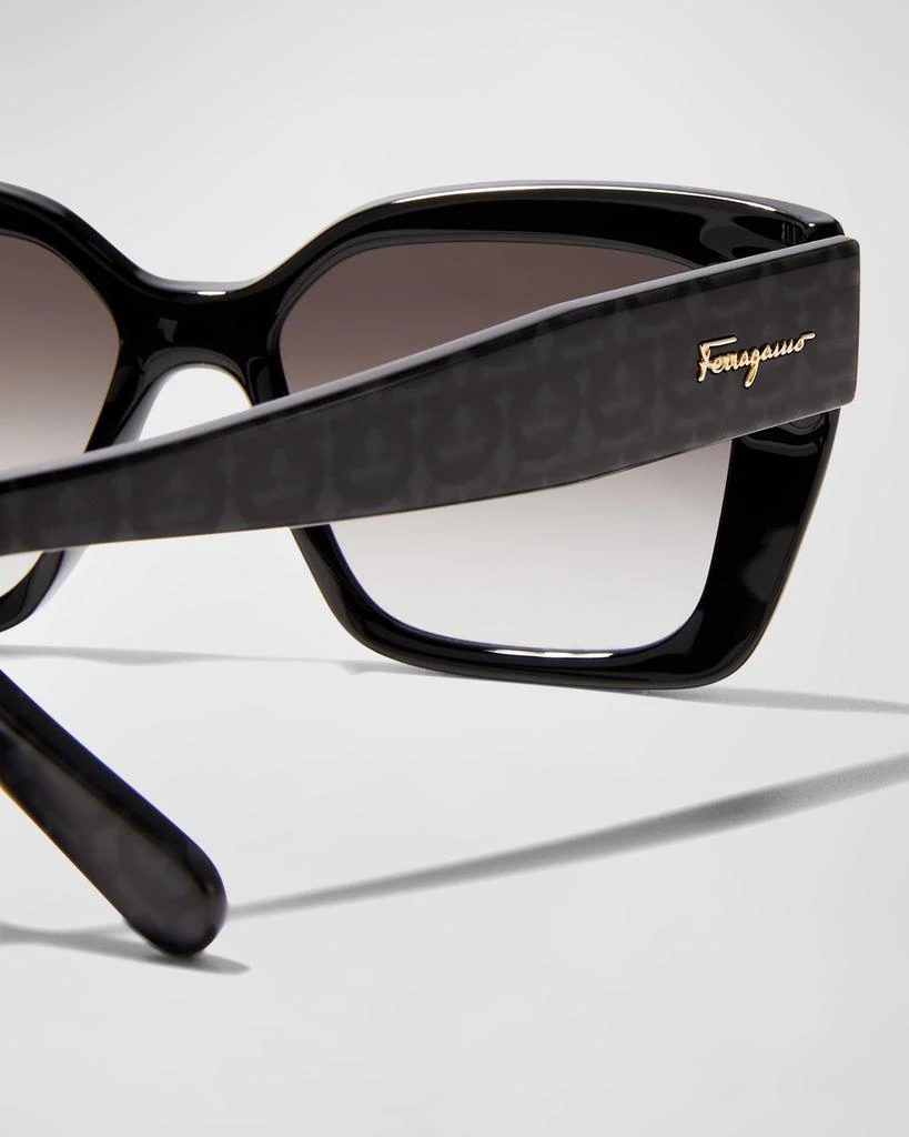 商品Salvatore Ferragamo|Rectangle Gancio Injection Plastic Sunglasses,价格¥1940,第5张图片详细描述