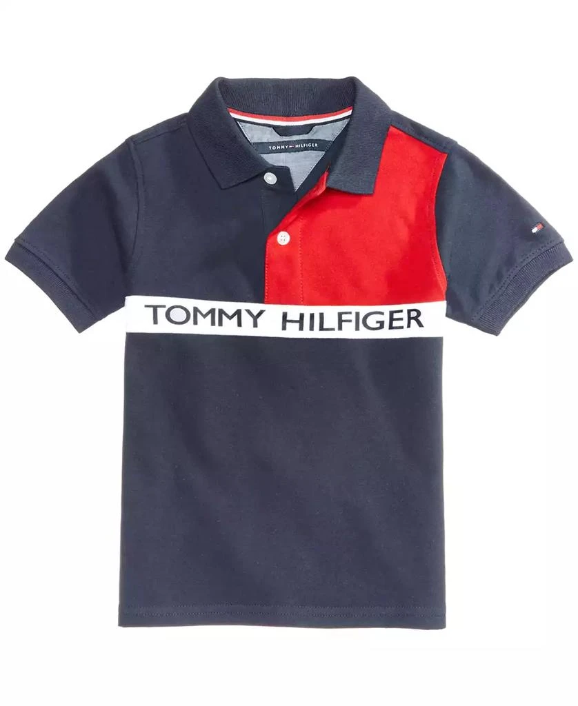 商品Tommy Hilfiger|Toddler and Little Boys Logo Graphic Colorblocked Polo,价格¥152,第2张图片详细描述