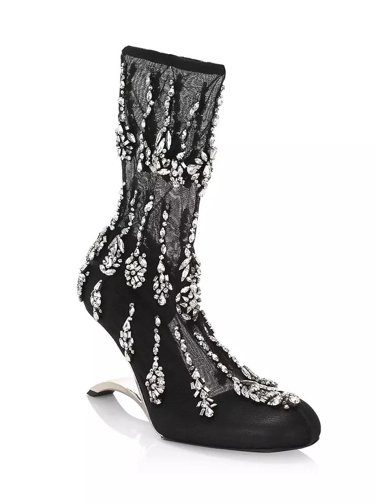 商品Alexander McQueen|Embellished Mesh Sculptural-Heel Boots,价格¥13152,第2张图片详细描述