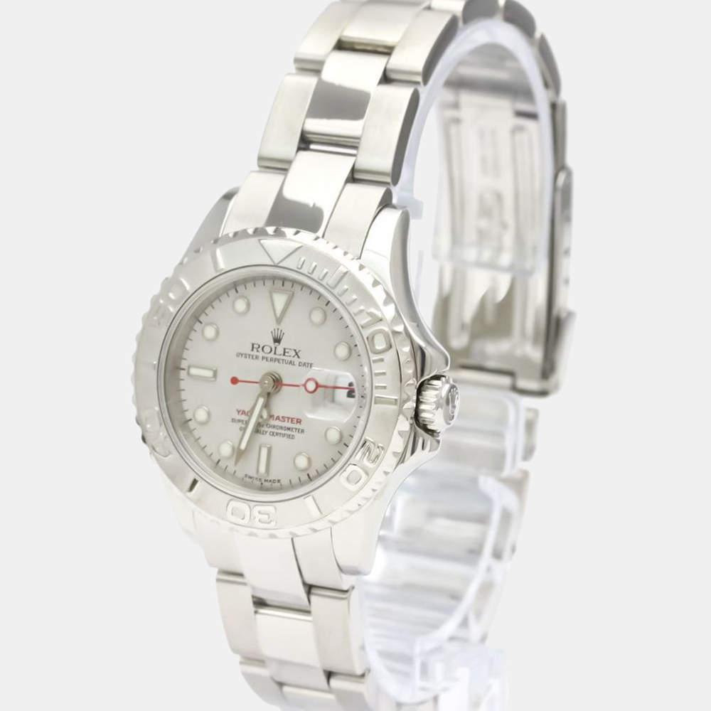 Rolex Silver Platinum And Stainless Steel Yacht-Master 169622 Automatic Women's Wristwatch 29 mm商品第1张图片规格展示