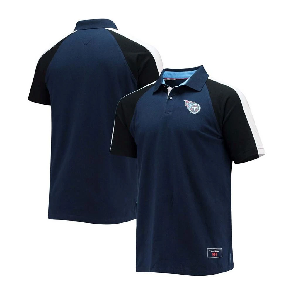 商品Tommy Hilfiger|Men's Navy and White Tennessee Titans Holden Raglan Polo Shirt,价格¥525,第1张图片