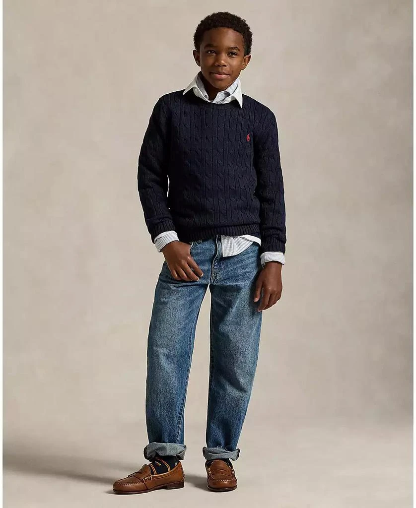 商品Ralph Lauren|拉夫劳伦 男大童款绞花针织毛衣,价格¥485,第3张图片详细描述