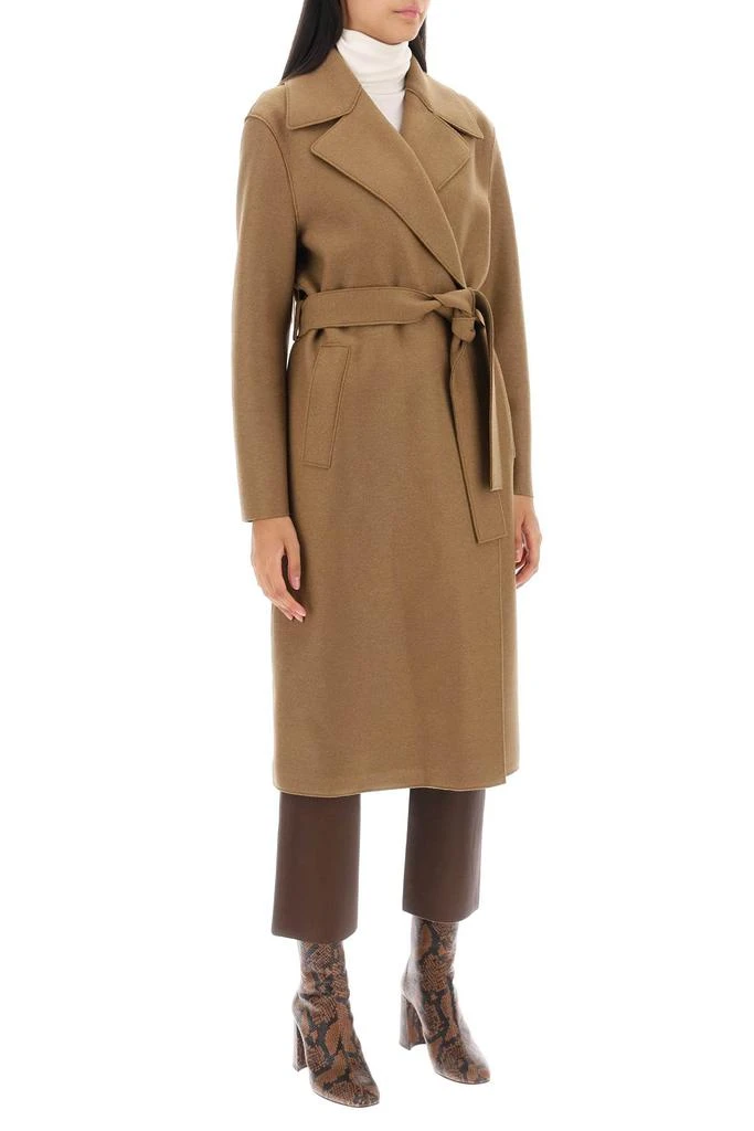 商品Harris Wharf London|long robe coat in pressed wool and polaire,价格¥1471,第2张图片详细描述