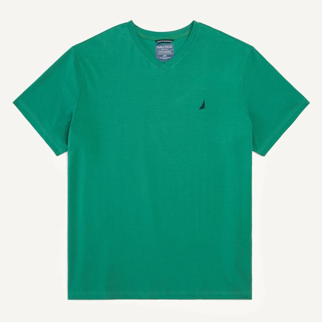 商品Nautica|Nautica Mens Big & Tall Performance V-Neck Deck T-Shirt,价格¥259,第1张图片