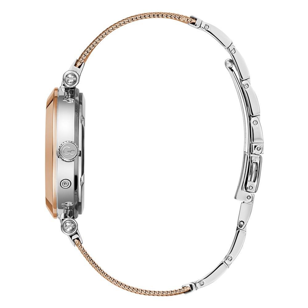 商品GUESS|Gc Women's Prime Chic Mesh Rose-Gold Stainless Steel Mesh Bracelet Watch 36.5mm,价格¥3343,第4张图片详细描述