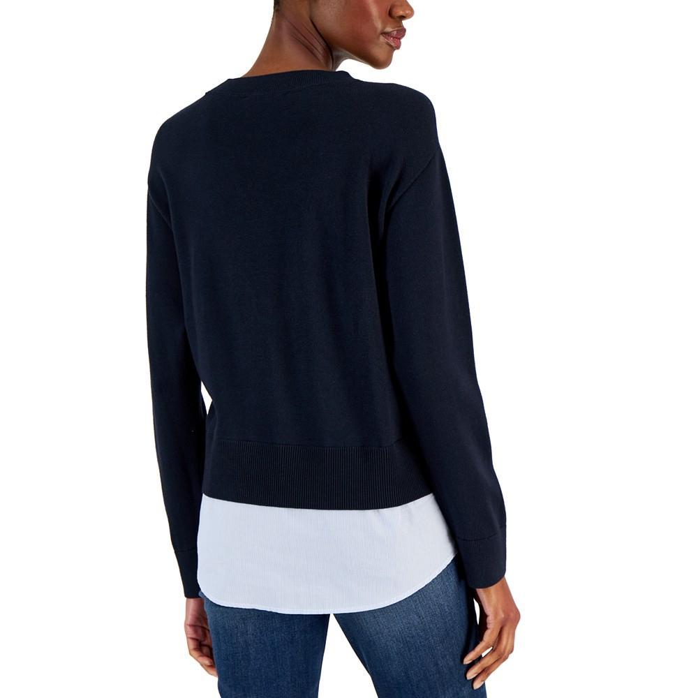 商品Tommy Hilfiger|Women's Layered Two-Button Knit Top,价格¥623,第4张图片详细描述