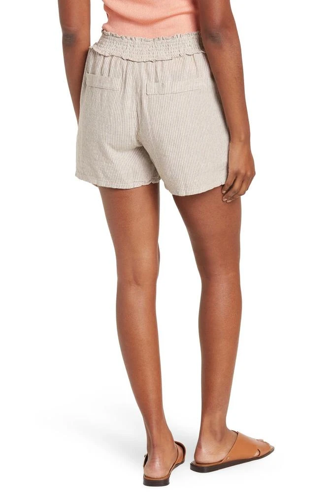 商品Democracy|Stripe High Rise Linen Blend Shorts,价格¥144,第2张图片详细描述