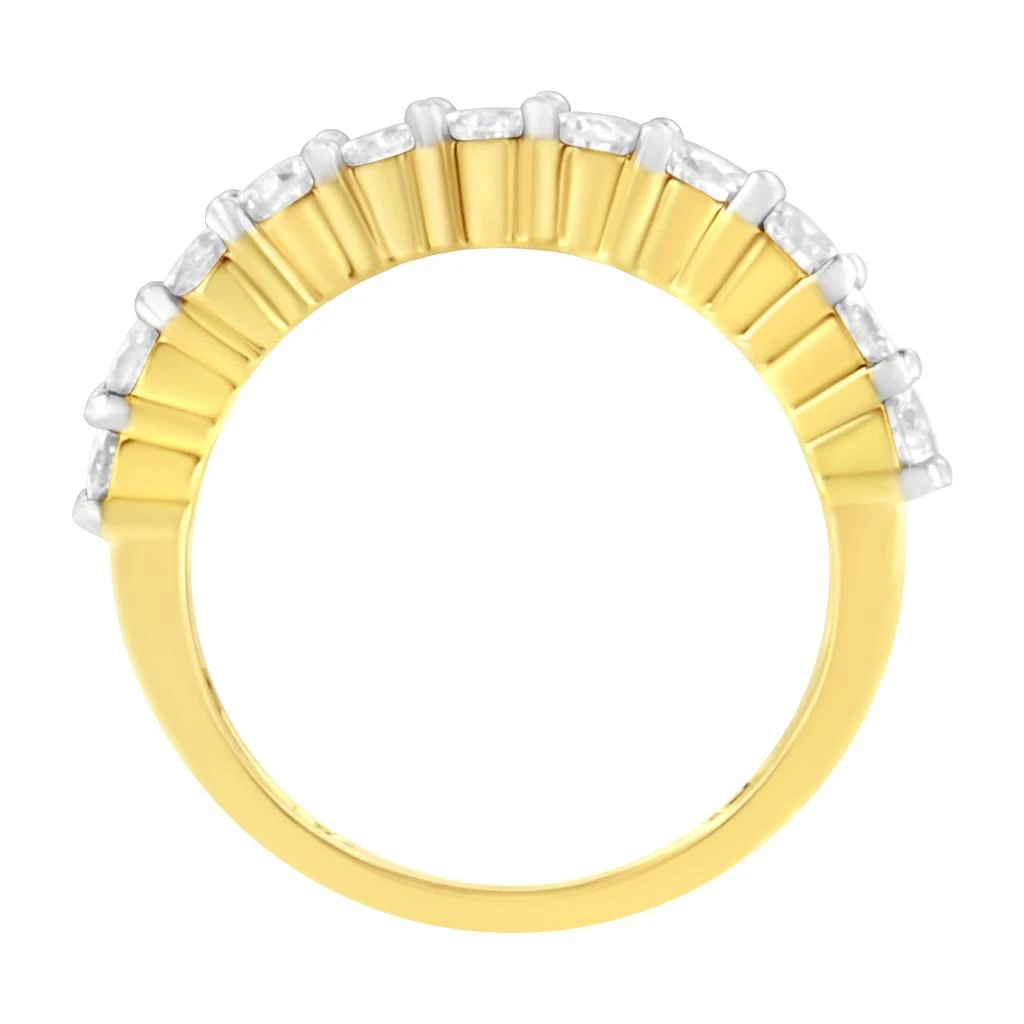 商品Haus of Brilliance|IGI Certified 1.0 Cttw Diamond 10K Yellow Gold Prong Set Fluted Band Style Wedding Ring,价格¥9205,第4张图片详细描述