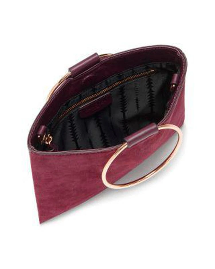 商品THACKER|Le Pouch 中号麂皮圆环手提斜挎包,价格¥822,第3张图片详细描述