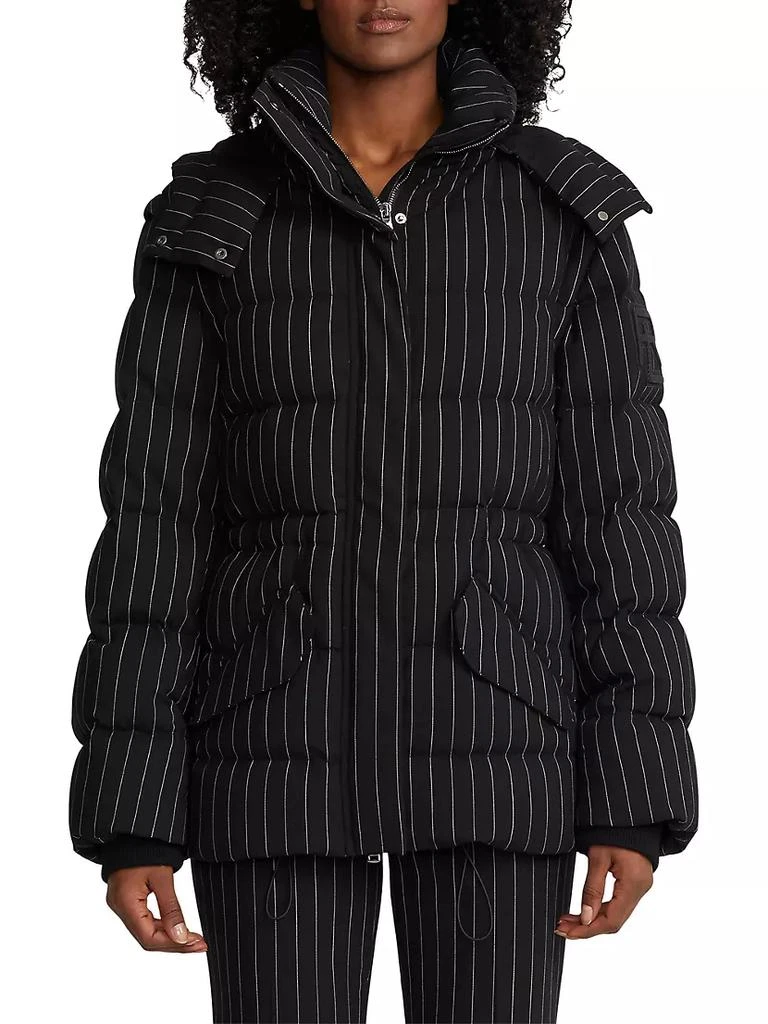 商品Ralph Lauren|Laurene Pinstripe Convertible Puffer Jacket,价格¥21978,第3张图片详细描述