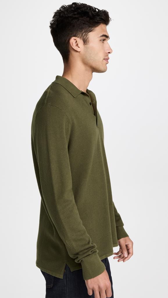 Rag & Bone Harvey Long Sleeve Polo商品第4张图片规格展示