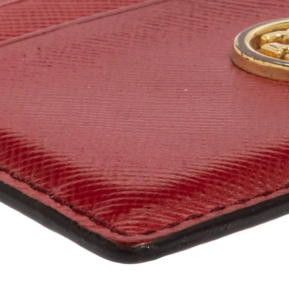 Tory Burch Red Leather Robinson Card Holder 商品