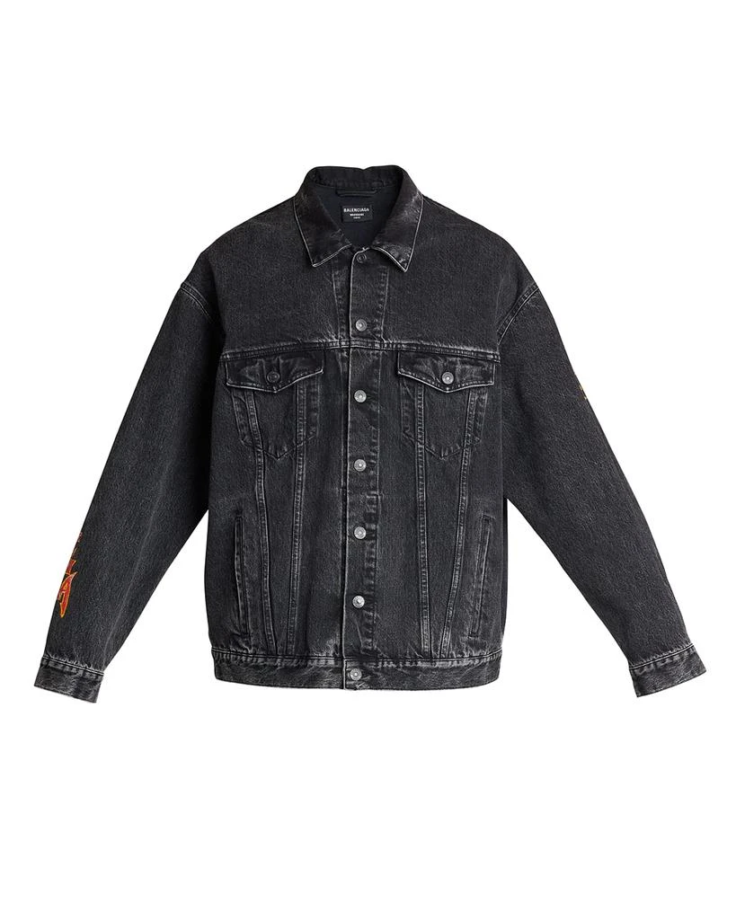商品Balenciaga|Men's Metal-Logo Oversized Trucker Jacket,价格¥13500,第2张图片详细描述