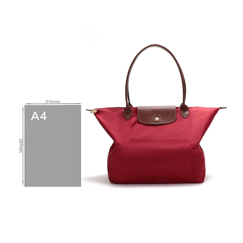 商品[国内直发] Longchamp|珑骧 LONGCHAMP 女士LE PLIAGE系列小号黑色织物长柄可折叠手提单肩包饺子包 L2605 089 001,价格¥548,第7张图片详细描述