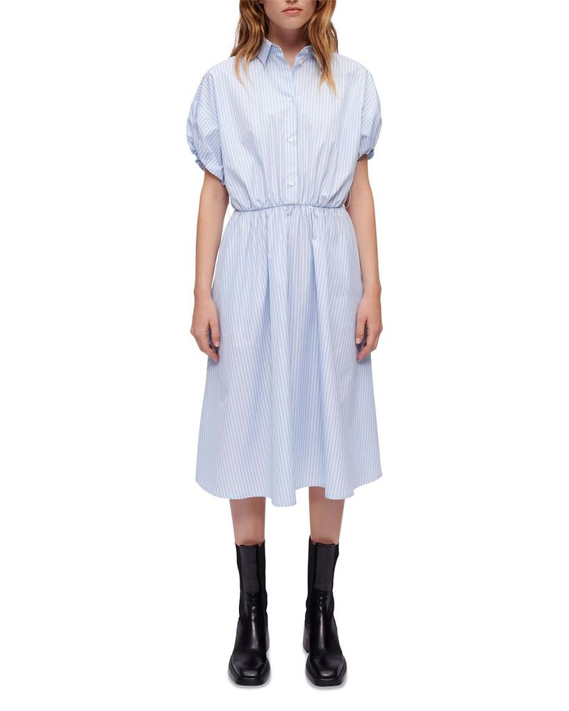 Ririsa Striped Shirt Dress商品第1张图片规格展示
