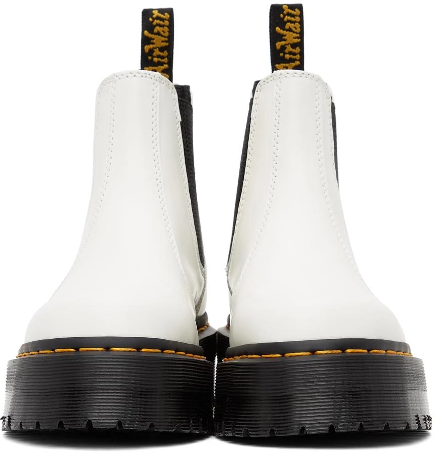 商品Dr. Martens|White Quad Platform Chelsea Boots,价格¥481,第2张图片详细描述