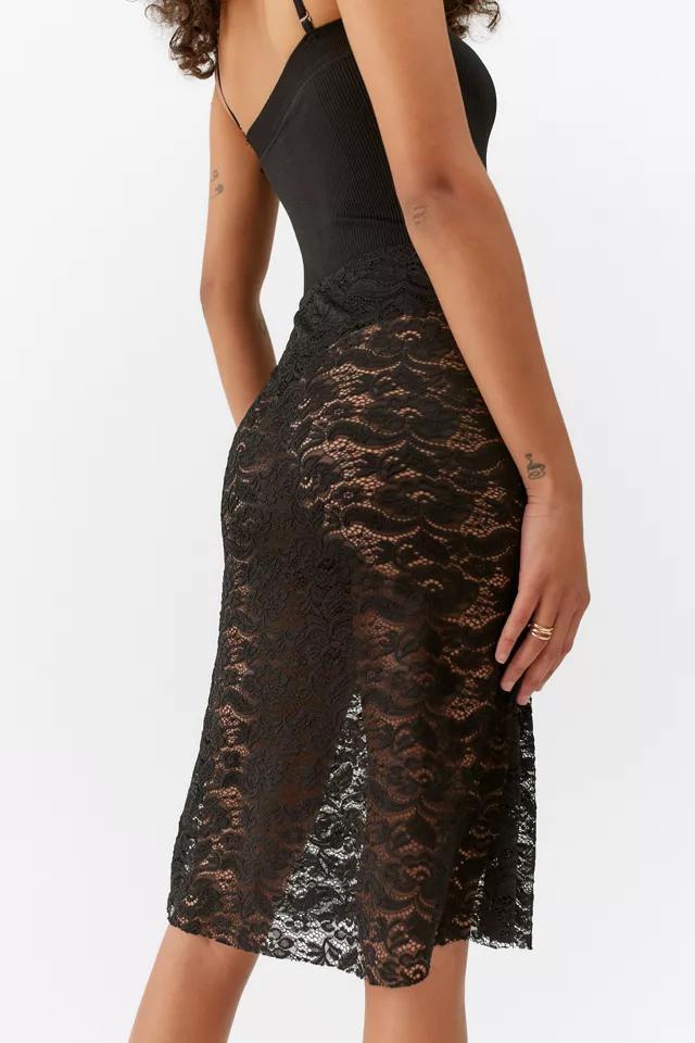 商品Urban Outfitters|UO Kai Sheer Lace Midi Skirt,价格¥423,第4张图片详细描述