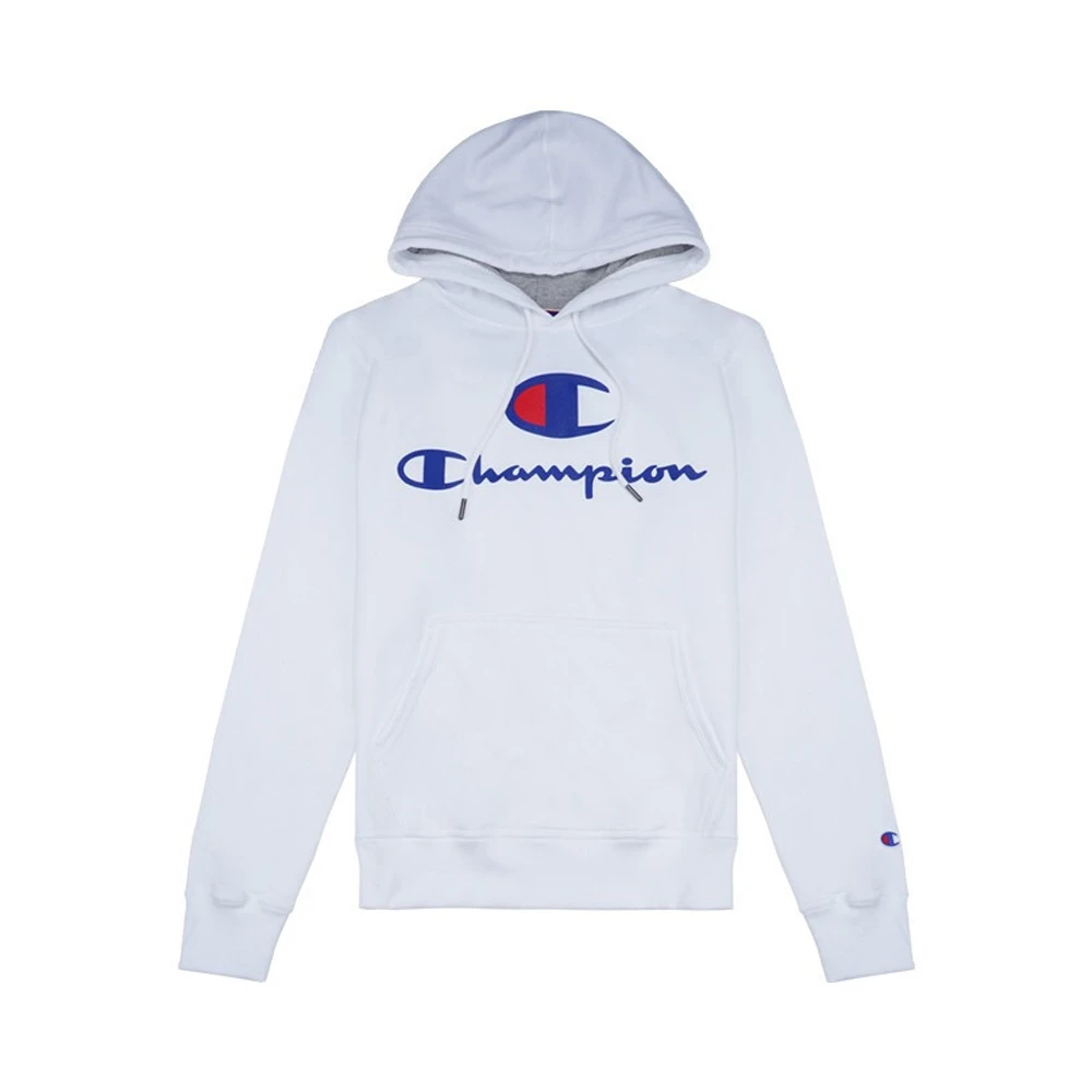 商品[国内直发] CHAMPION|CHAMPION 男士胸前“C”logo+草写logo纯色加绒连帽卫衣 GF89H-586222-WHC,价格¥205,第1张图片