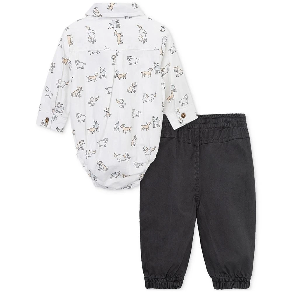 商品Little Me|Baby Boys Puppy Fun Cotton Printed Bodysuit and Pants, 2 Piece Set,价格¥298,第2张图片详细描述