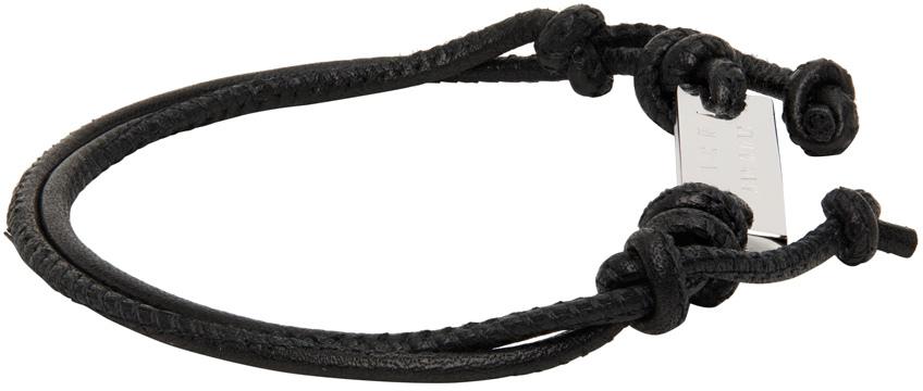 Black Leather Bracelet商品第5张图片规格展示
