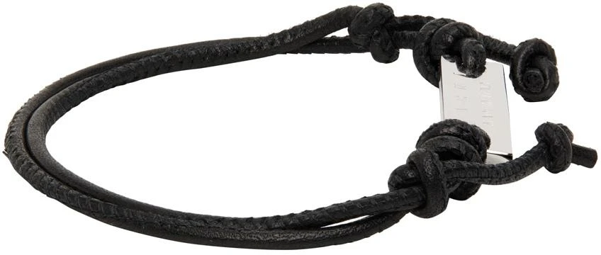 商品Marni|Black Leather Bracelet,价格¥691,第5张图片详细描述