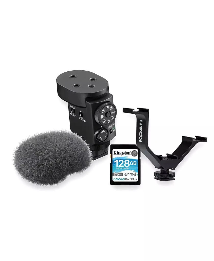 商品SONY|Digital Shotgun Microphone ECM-M1 with Triple Shoe Bracket and 128GB SD Card bundle,价格¥2847,第1张图片