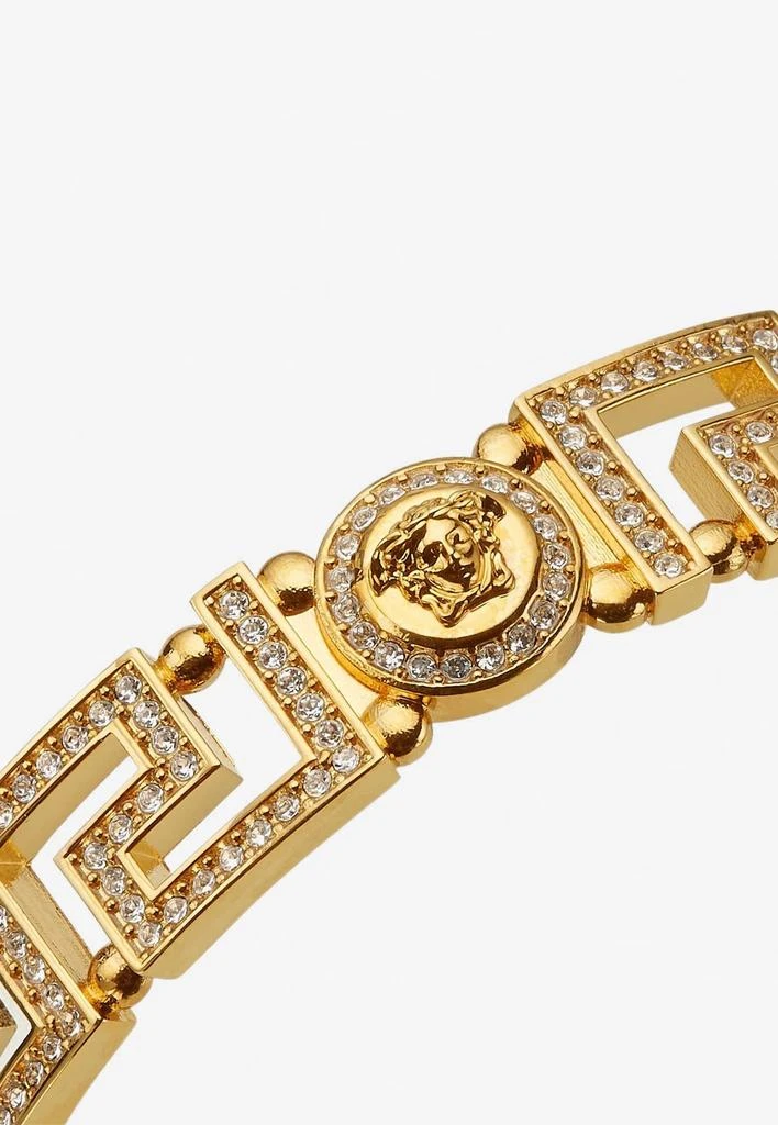 商品Versace|Greca Crystal-Embellished Cuff Bracelet,价格¥6919,第2张图片详细描述