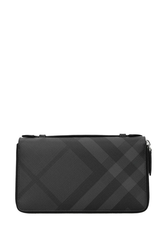 商品Burberry|Wallets Fabric Black Charcoal,价格¥3414,第2张图片详细描述