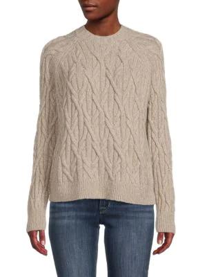 ​Merino Wool Cable Knit Sweater商品第1张图片规格展示