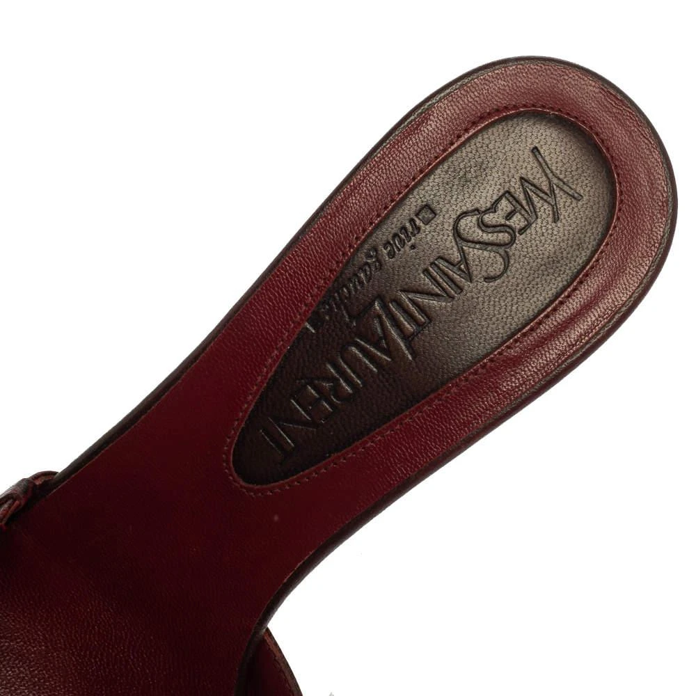 Saint Laurent Vintage Two Tone Leather Open Toe Slide Sandals Size 36.5 商品