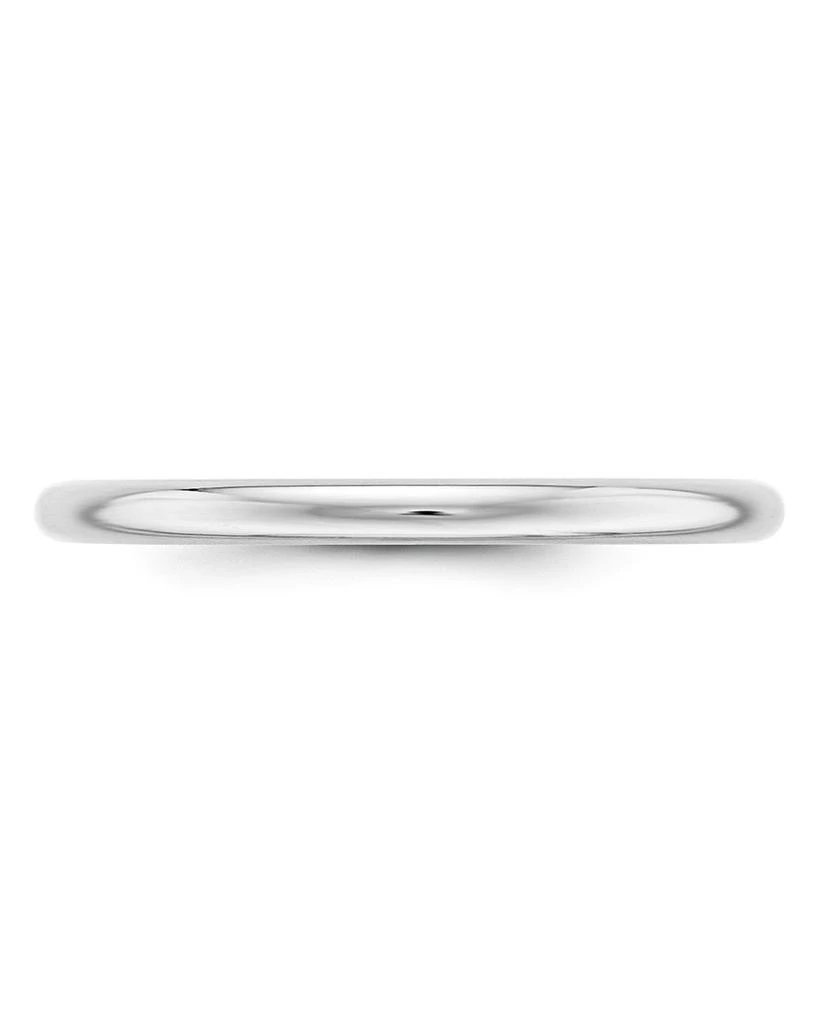 Men's 2mm Half Round Band Ring in 14K White Gold - Exclusive 商品