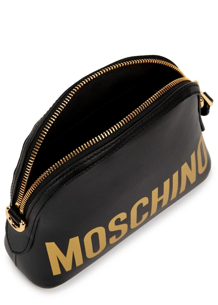 商品Moschino|Black logo leather cross-body bag,价格¥2398,第4张图片详细描述