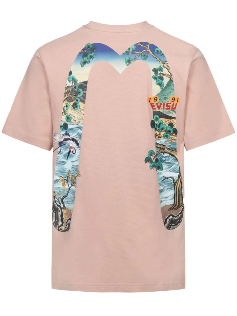 商品Evisu|Pink Cotton Pine Daicock T-shirt,价格¥1316,第2张图片详细描述