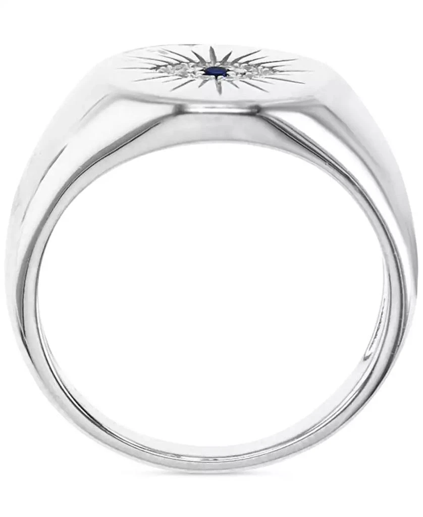 商品Macy's|Cubic Zirconia & Lab Grown Blue Spinel Accent Evil Eye Ring in Sterling Silver,价格¥178,第3张图片详细描述