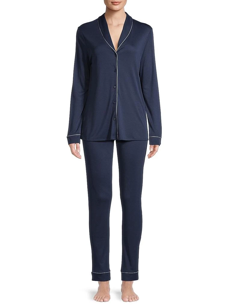 商品Hanro|Natural Comfort 2-Piece Long Pajama Set,价格¥2287,第2张图片详细描述