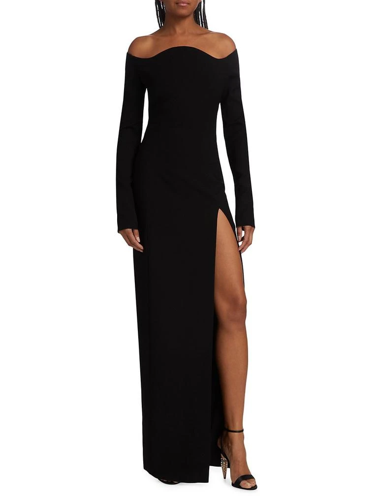 商品Mônot|Curved Off-The-Shoulder Gown,价格¥2898,第2张图片详细描述